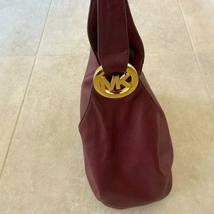 Michael Kors Leather Bag (Wine colour)